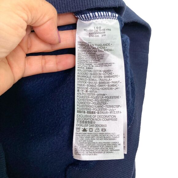 Converse Big Boys All Over Logo Print Pullover Hoodie Age 12-13 Faded Blue L - Picture 8 of 10